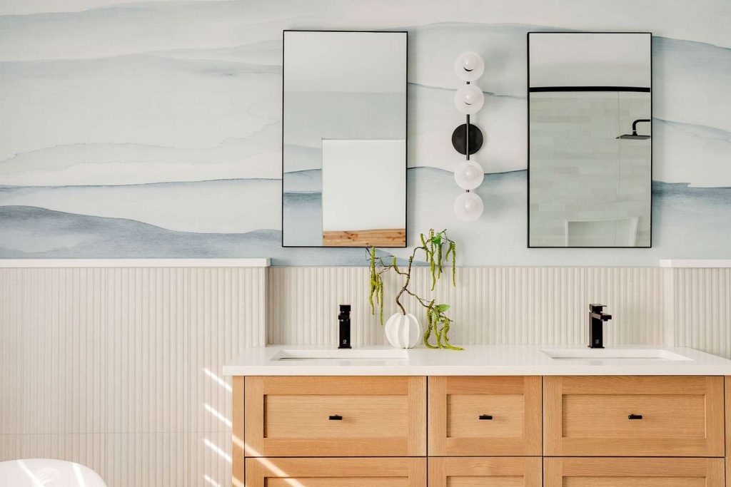 bathroom accent walls & Wainscoting